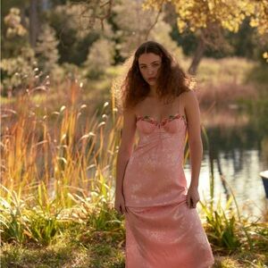 NWT Elegant Feminine Pink Floral Lingerie Dress